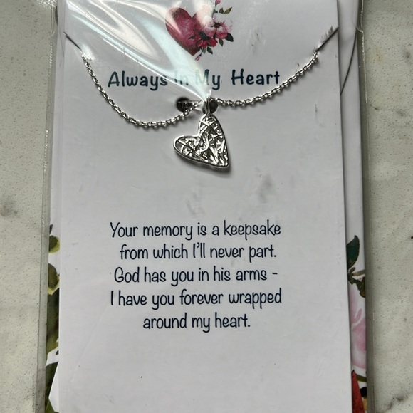 Necklace NWT 925 Silver Dipped - ALWAYS IN MY HEART - Picture 5 of 7